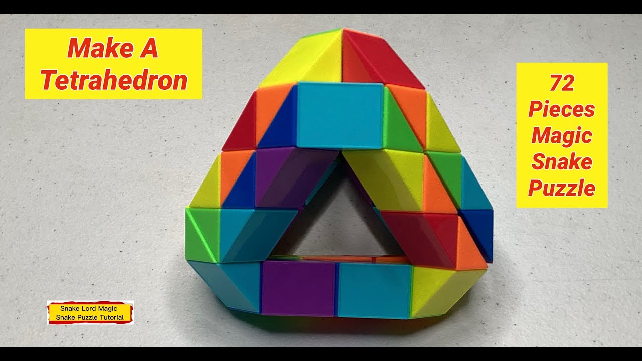 Make A Tetrahedron - 72 Pieces Magic Snake Puzzle 
