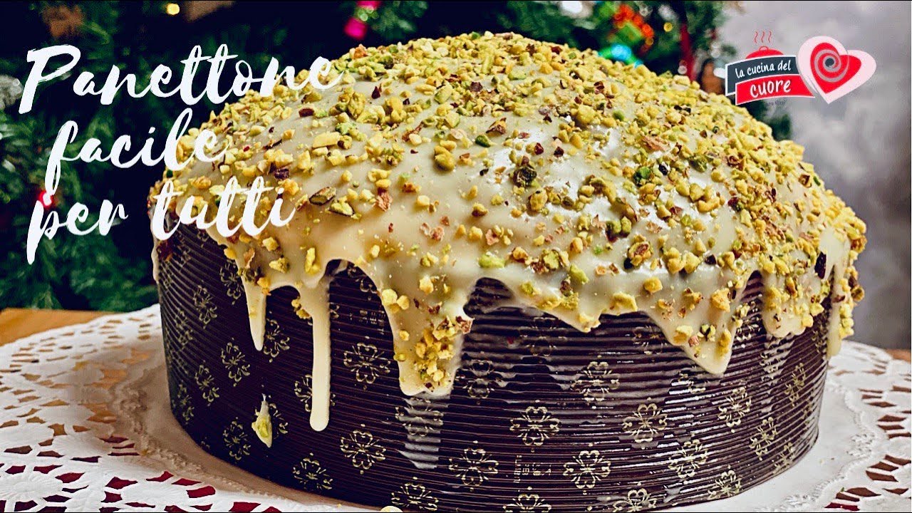 Panettone  Facile  al pistacchio,   con solo 1 impasto, è spettacolare / Sub It,  En, Es, De, Fr