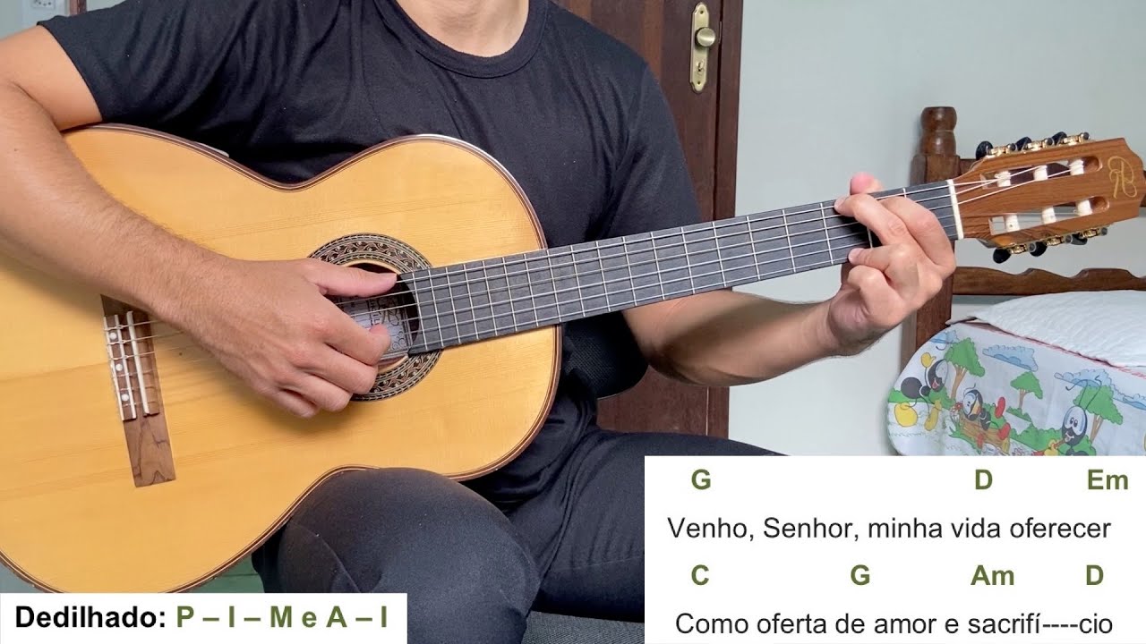 VENHO SENHOR MINHA VIDA OFERECER (canto de ofertório) | como tocar no violão [letra e cifra]