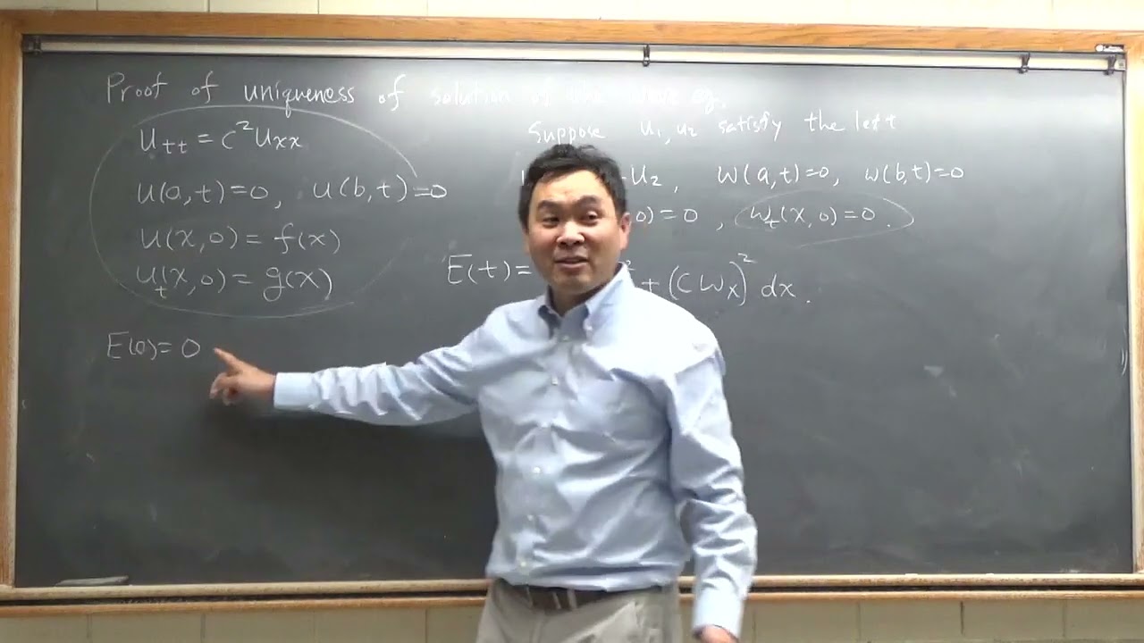 Proof of uniqueness for 1D wave equation
