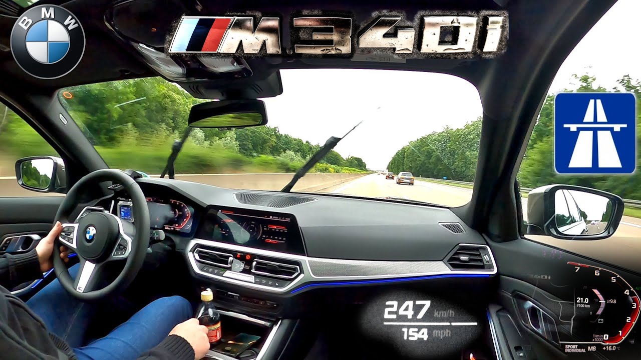 Schnelle Autobahnfahrt im BMW M340i Teil 1/2