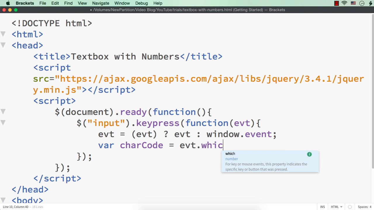 How to Ensure that Only Numbers are Being Entered inside a TextBox