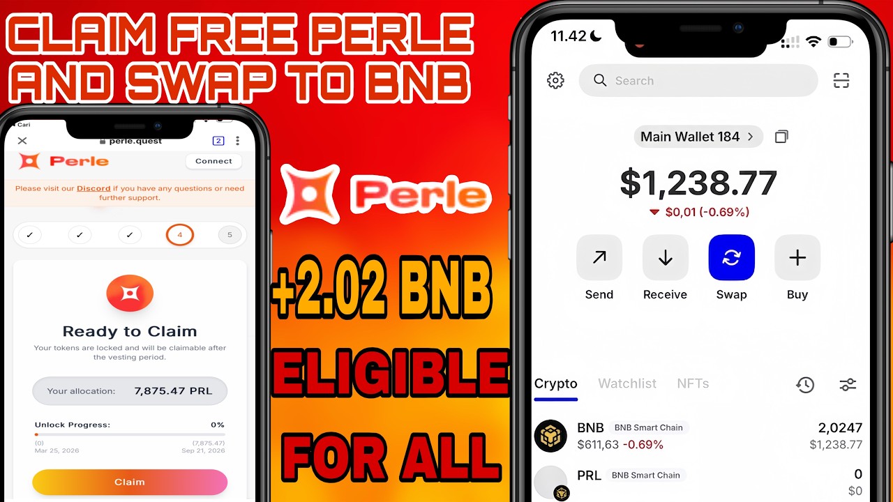 Claim Free Airdrop Perle PRL ~ 2.02 BNB on Trustwallet