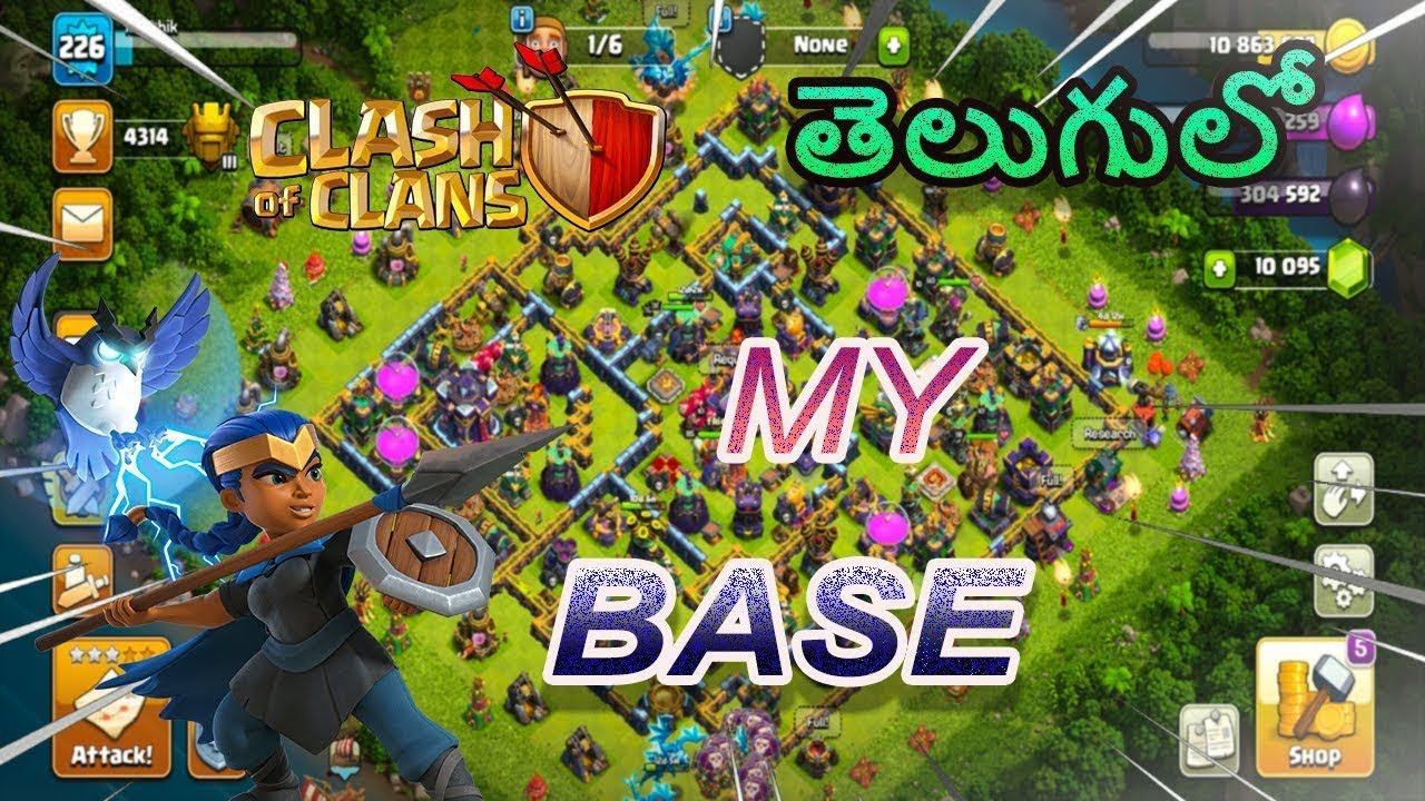 My Base in clash of clans||COC Telugu||Clash Of Clans Bases||Clash Of Clans Telugu