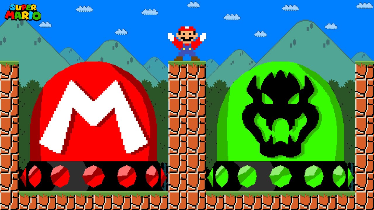 Can Mario Press the Ultimate Mario and Bowser Switch in New Super Mario Bros.? | Game Animation