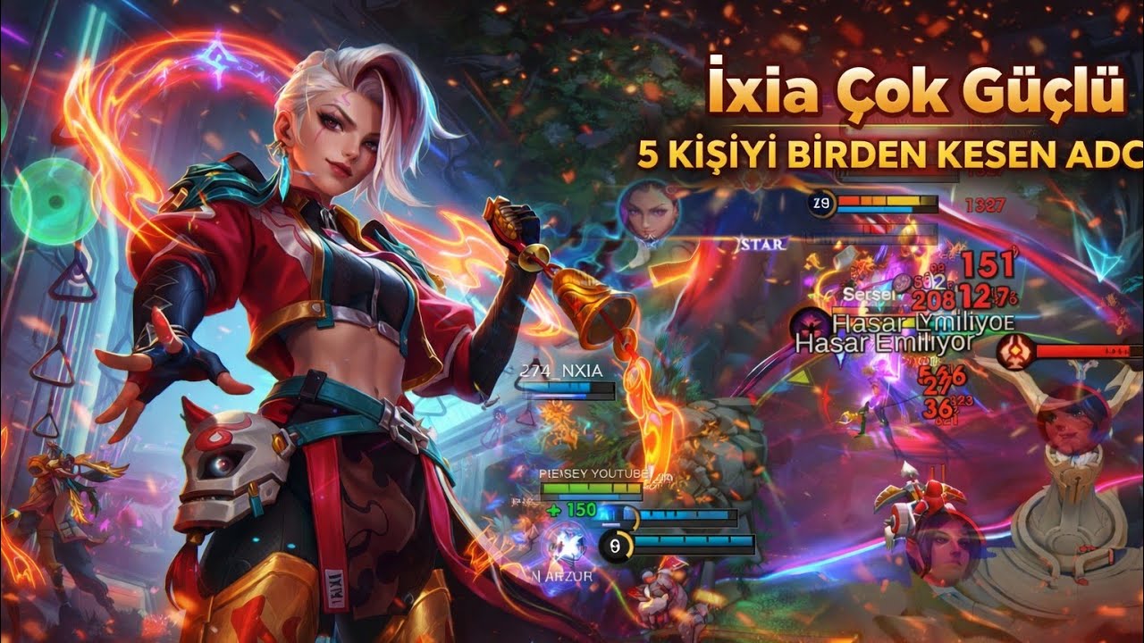 1 ULTİ İLE 5 KİŞİYİ KESEN EN GÜÇLÜ ADC İXİA HİÇBİR ADC’ye EZİLMEZ Mobile Legends