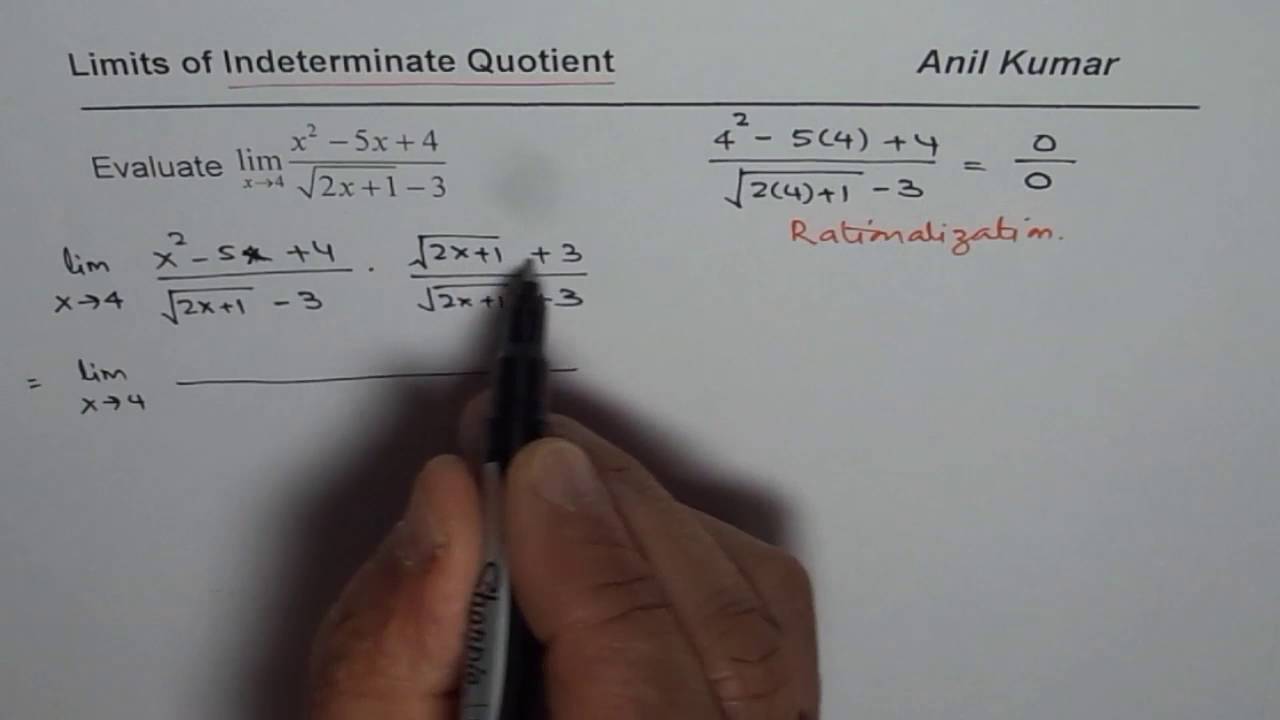 How to Find Limit of Indeterminate with Rationalization