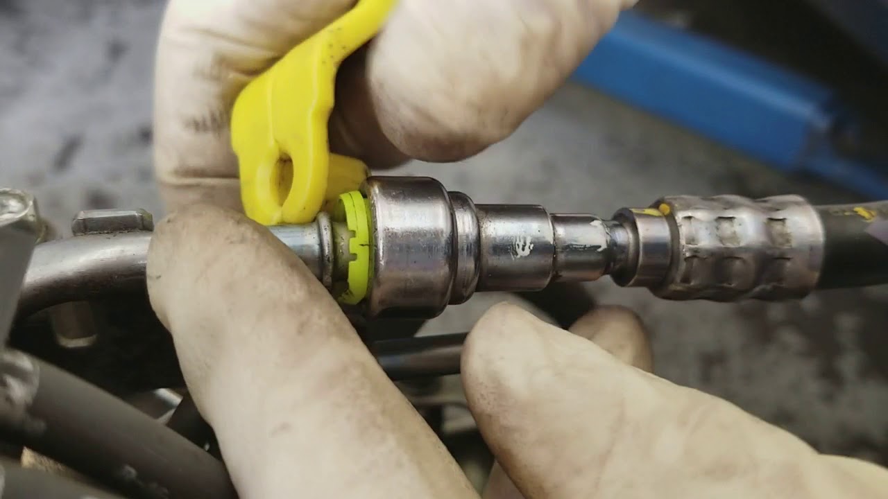 how to release a subaru fuel line without breaking it.