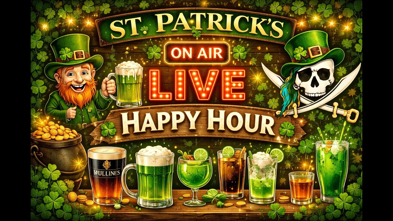 St. Patrick’s Happy Hour LIVE ☘️ Irish Cocktails, Guinness Drinks & Pub Fun #IrishCocktails