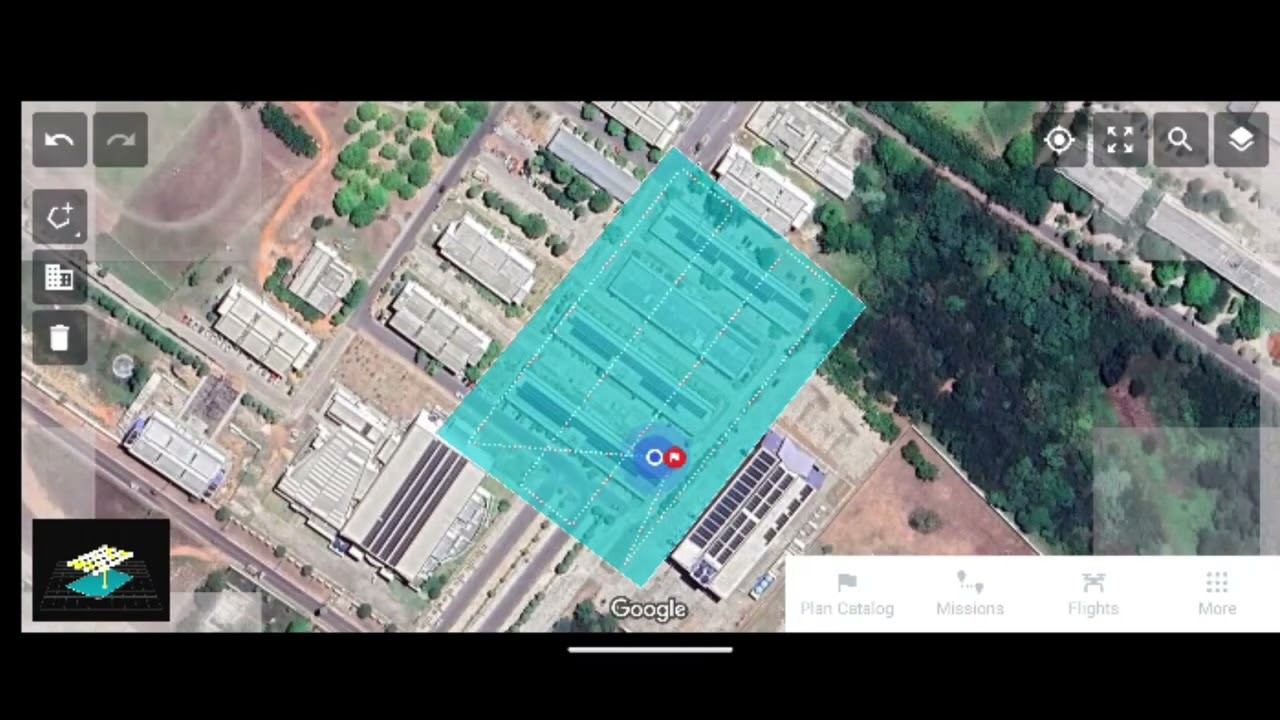 Execução de plano de voo em campo, para aerolevantamento aplicando o Drone Harmony