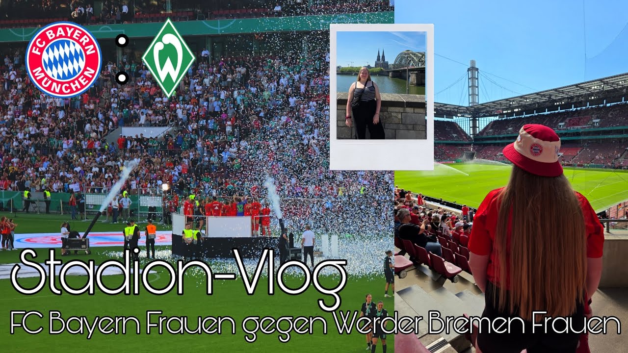 Double Siegerinnen 2025 🏆❤️🤍| Stadion/Köln Vlog❤️🤍 | FC Bayern Frauen gegen Werder Bremen Frauen