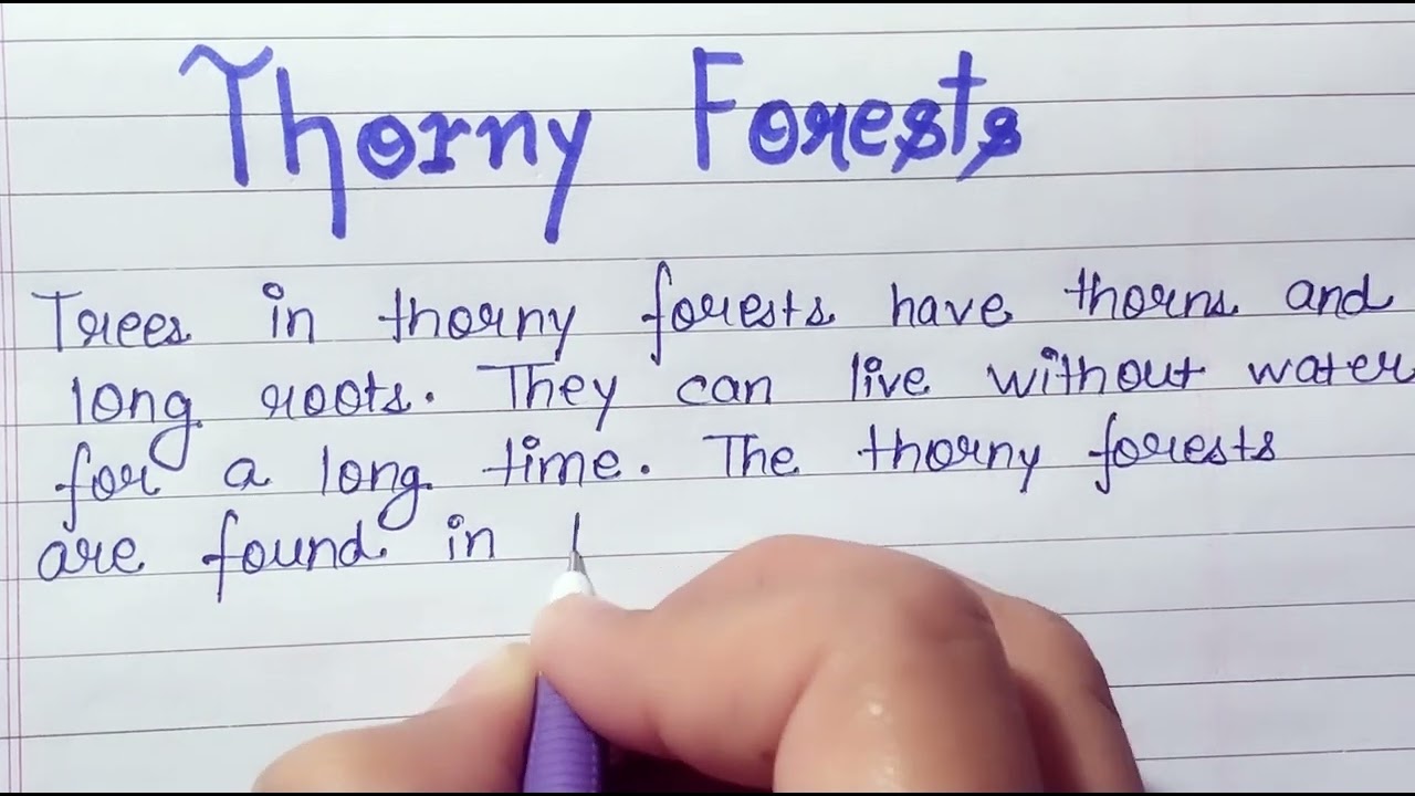 5 lines on Thorny Forest|Few lines on Thorny Forest in English|Essay on Thorny Forest in English|