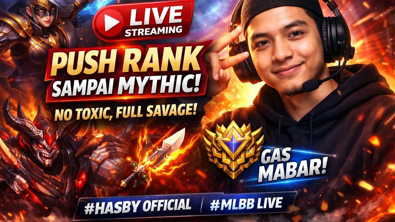 🎯 TARGET HARI INI: WIN STREAK!Rank nggak naik? Berarti kurang doa & kurang meta 😎Masuk live sekarang
