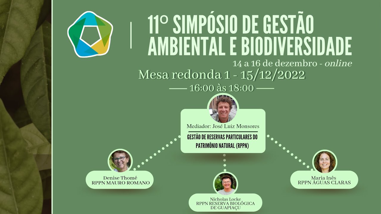 MESA 1 - Gestão de Reservas Particulares do Patrimônio Natural