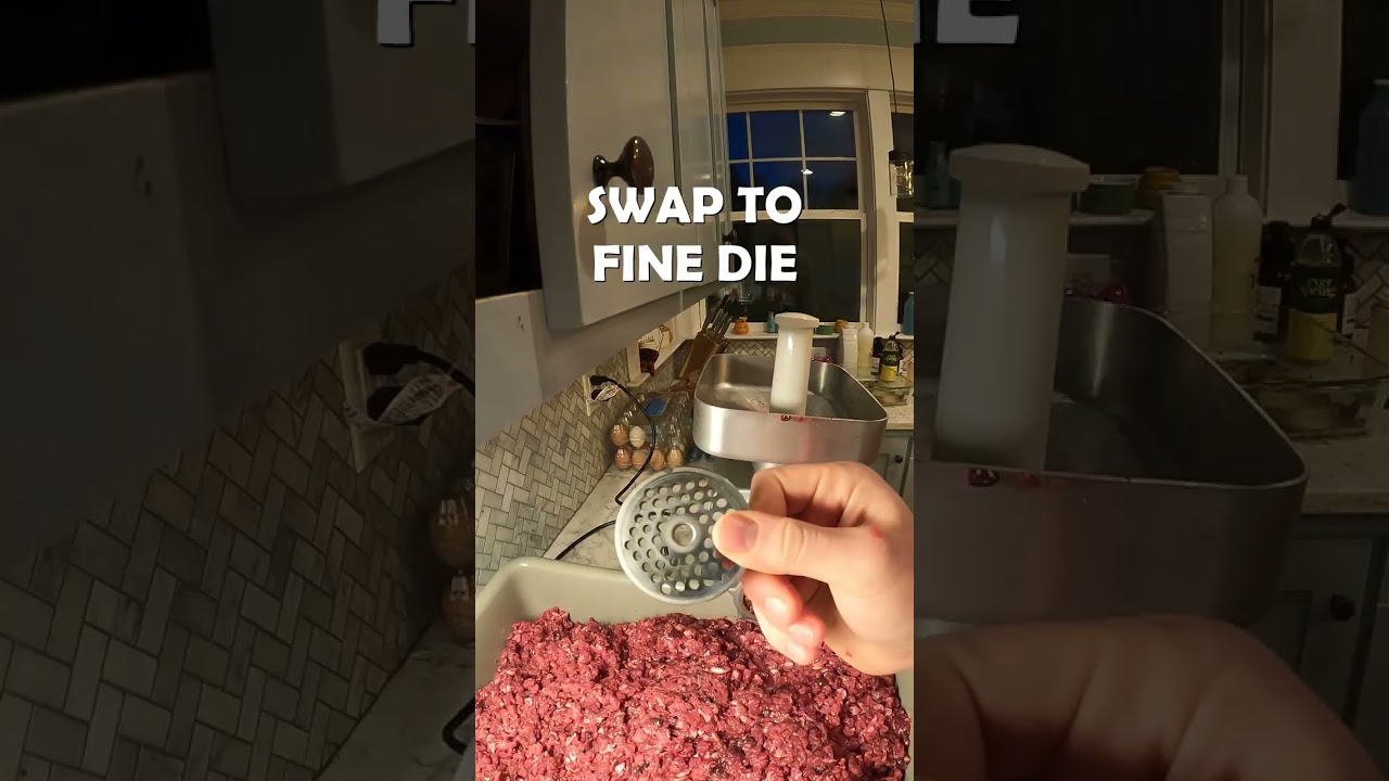 Twice Grinding 40 POUNDS of DEER Meat in 20 SECONDS! #venison  #hunting #carnivore #shorts