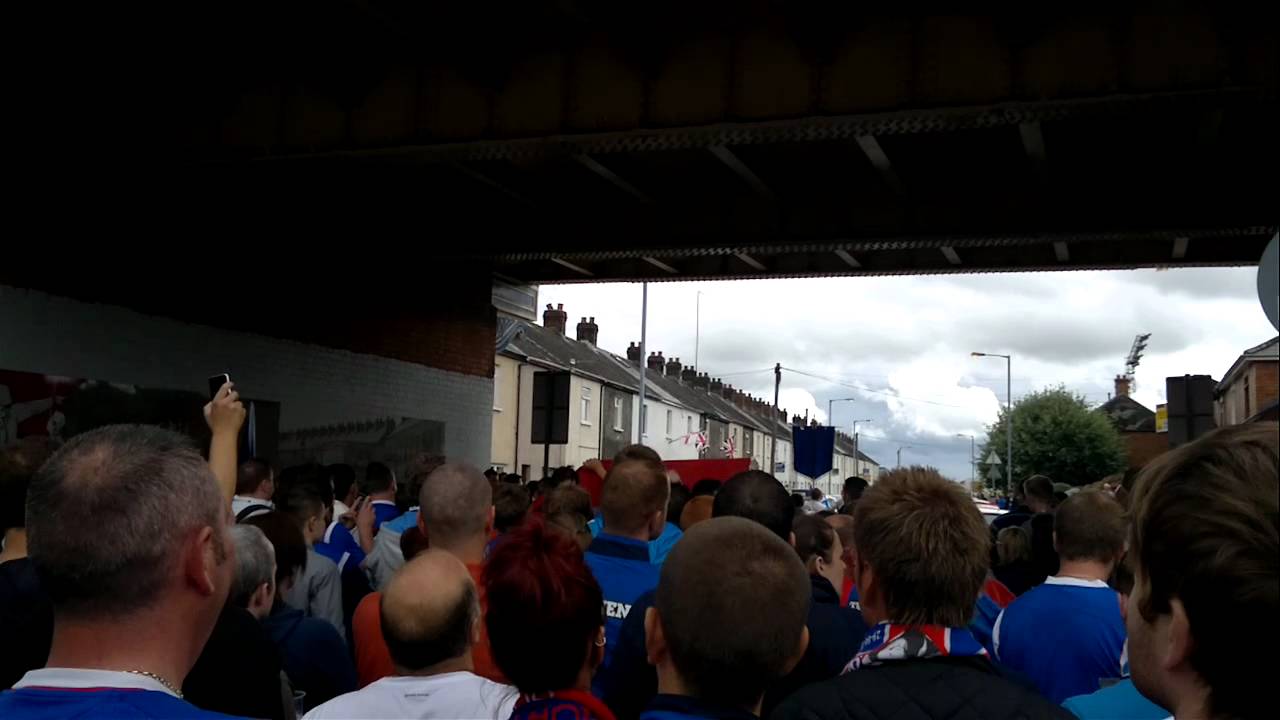 Ulster First Flute lead Rangers fans to Windsor Park for Linfield v Rangers