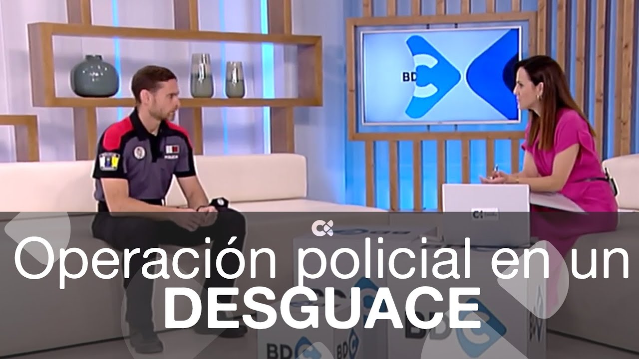 Operación policial en un desguace