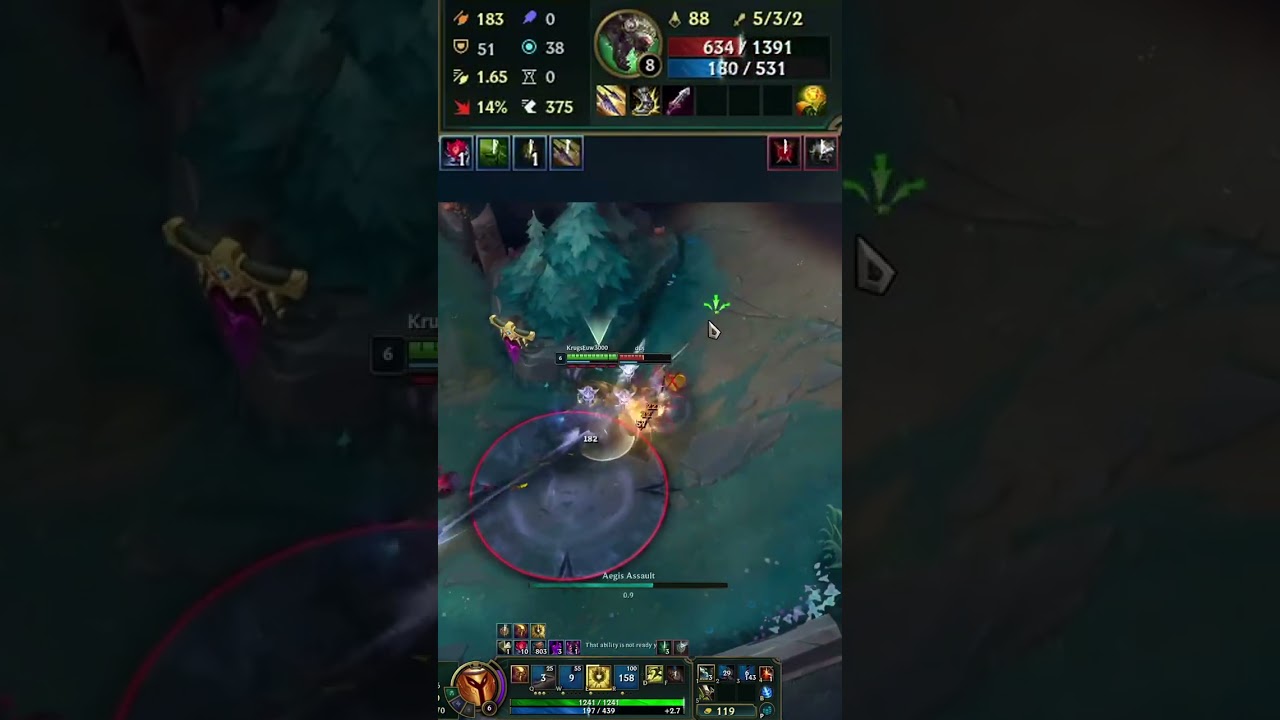 Twitch Didn&rsquo;t Expect That Spear to the Face 😂🐀 #LoLShorts #KrugsEuw #PantheonSupport