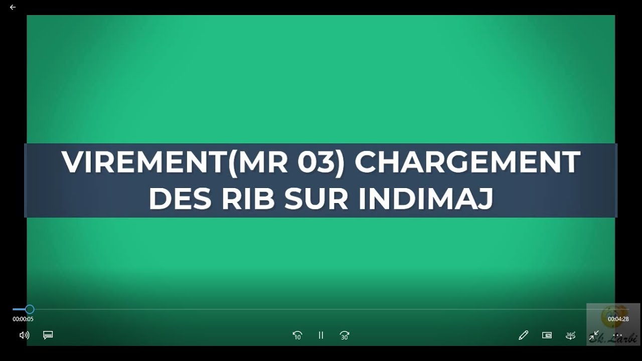 INDIMAJ: Virement 