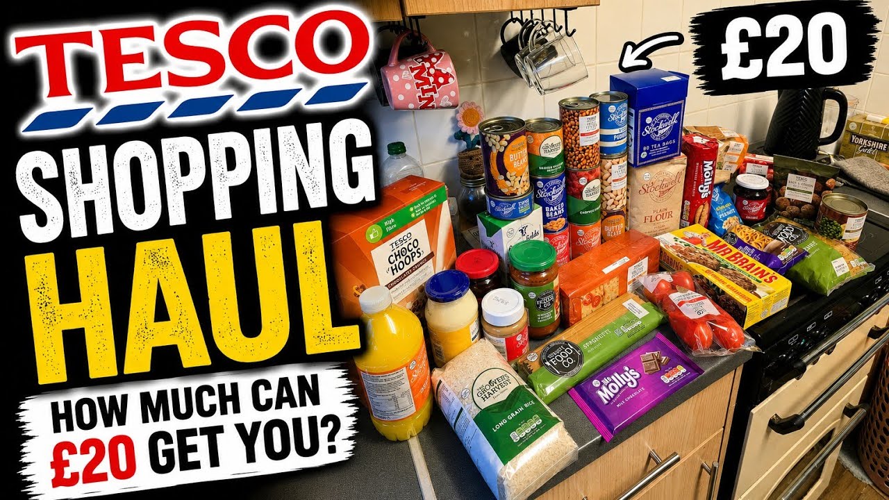 Что реально можно купить в Tesco на 20 фунтов? | Бюджетная закупка продуктов в Великобритании 2026