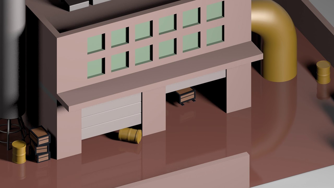 3D animation sample #2 (Cinema 4D) with sound