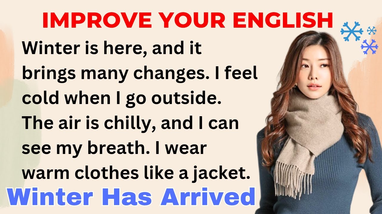 Winter Season 🥶  | Improve your English | Everyday Speaking Skills | Level 1 | Shadowing Method