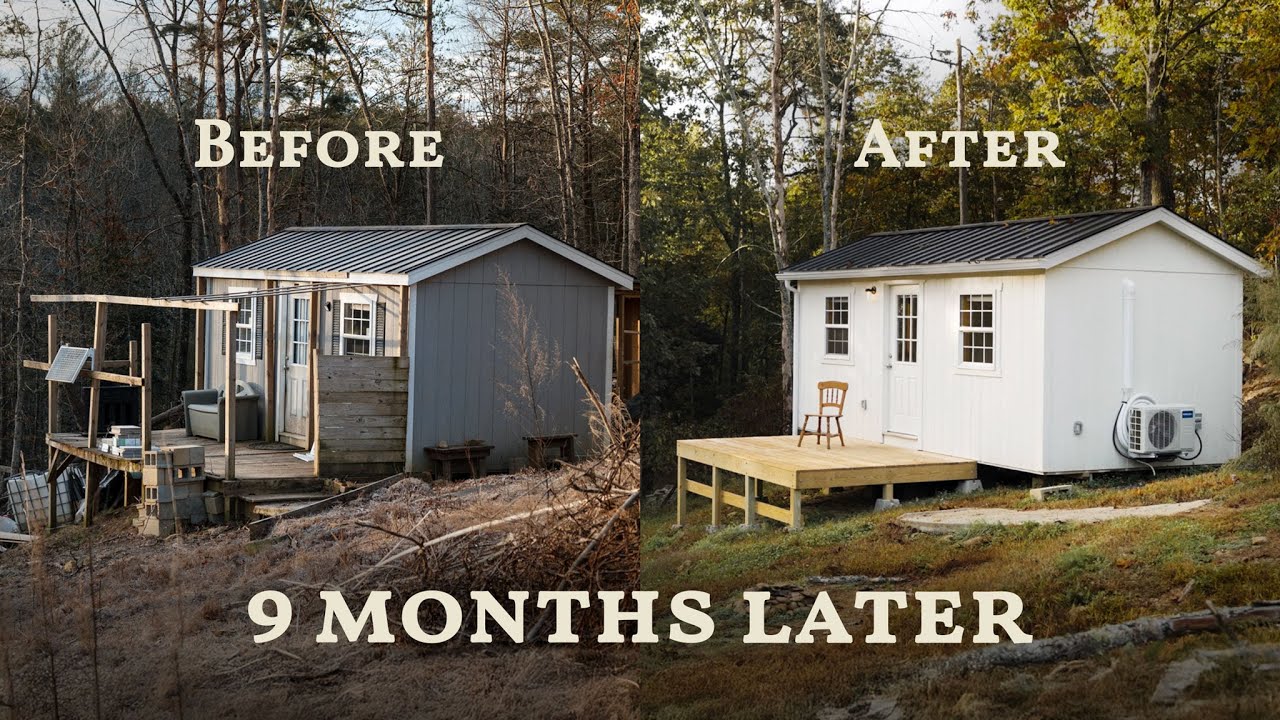 Abandoned Shed to Cozy Tiny House Conversion | START to FINISH