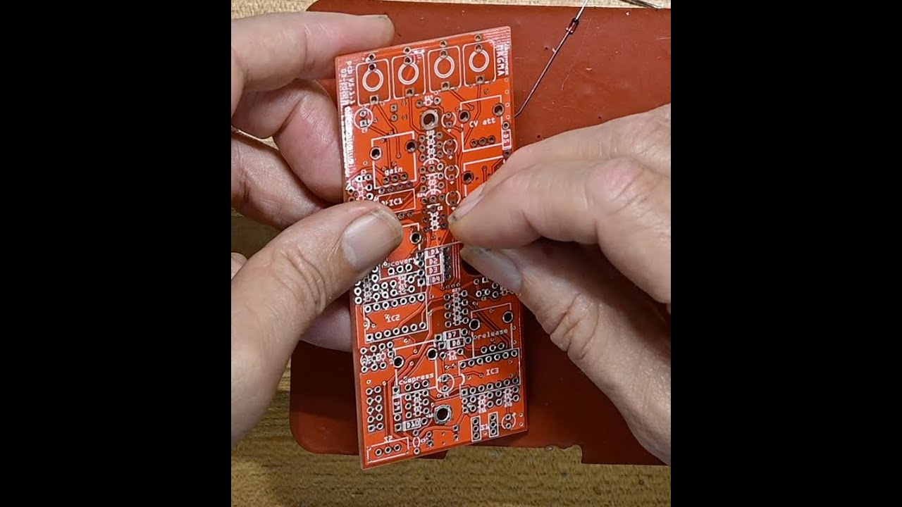 C.K. builds a Ginkosynthese Compressor kit, eurorack