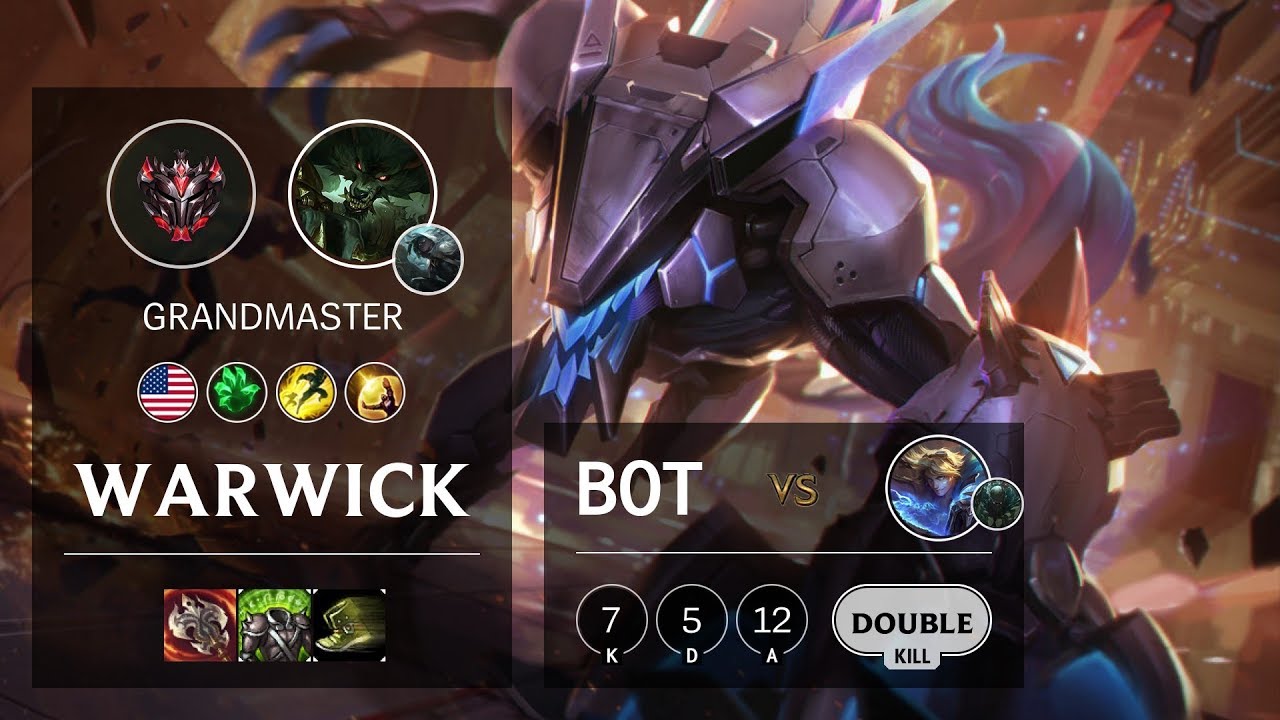 Warwick Bot vs Ezreal - NA Grandmaster Patch 10.5