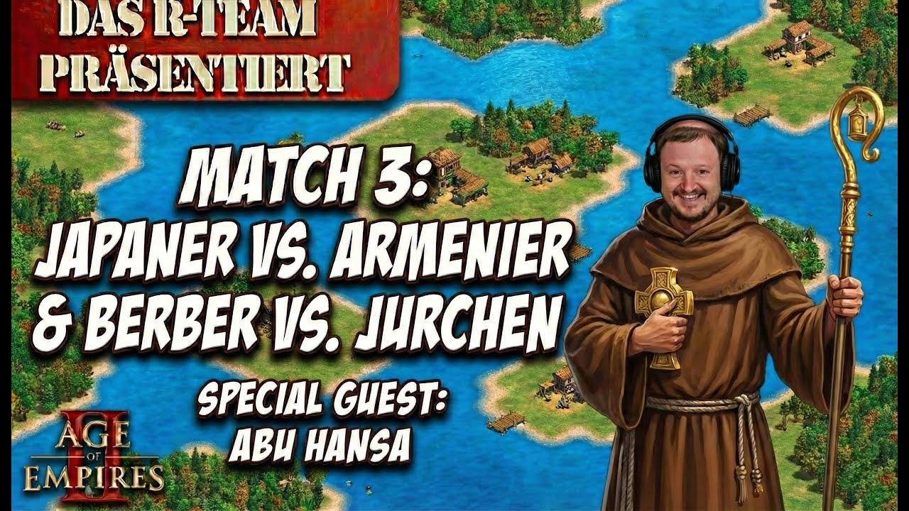 Age Of Empires 2 ⚔️ Japaner vs. Armenier & Berber vs. Jurchen | AoE2 Turnier feat. Abu Hansa
