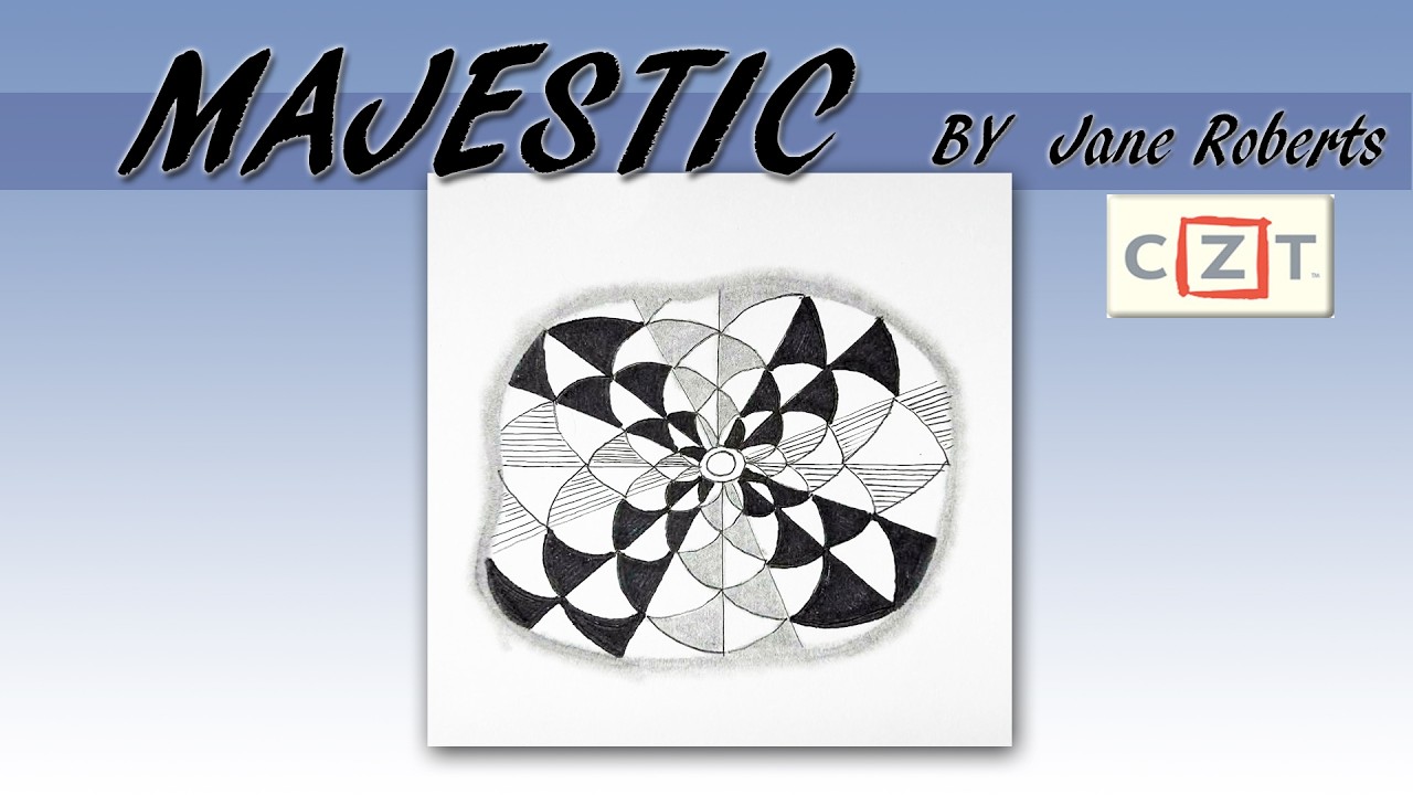 如何畫一般圖樣How to draw the Tangle Pattern AJESTIC
