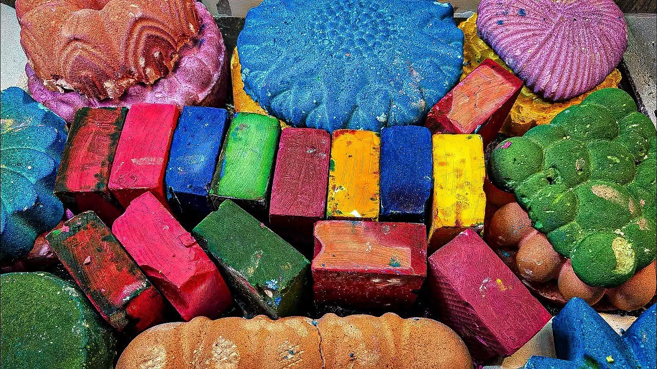 😻😋Lots of Colourful Blocks & Reforms 😋😻 |@ASMRgymchalkIndonesia | Gym Chalk Edit