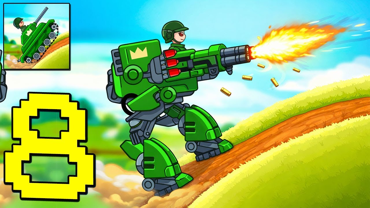 Hills of Steel - Gameplay Walkthrough Part 8 - Shooting, Update Tank, Solo vs Team, (Android,iOS)