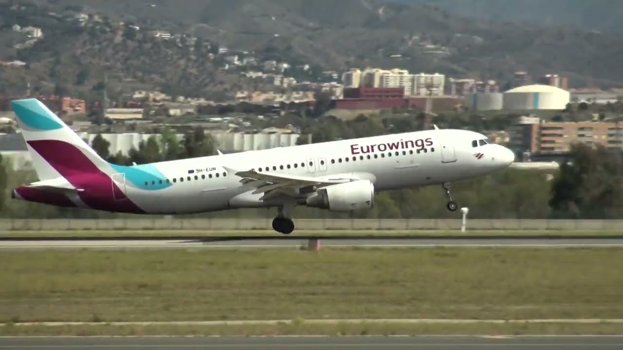 Eurowings Airbus 320 9H-EUN Landing Malaga LEMG