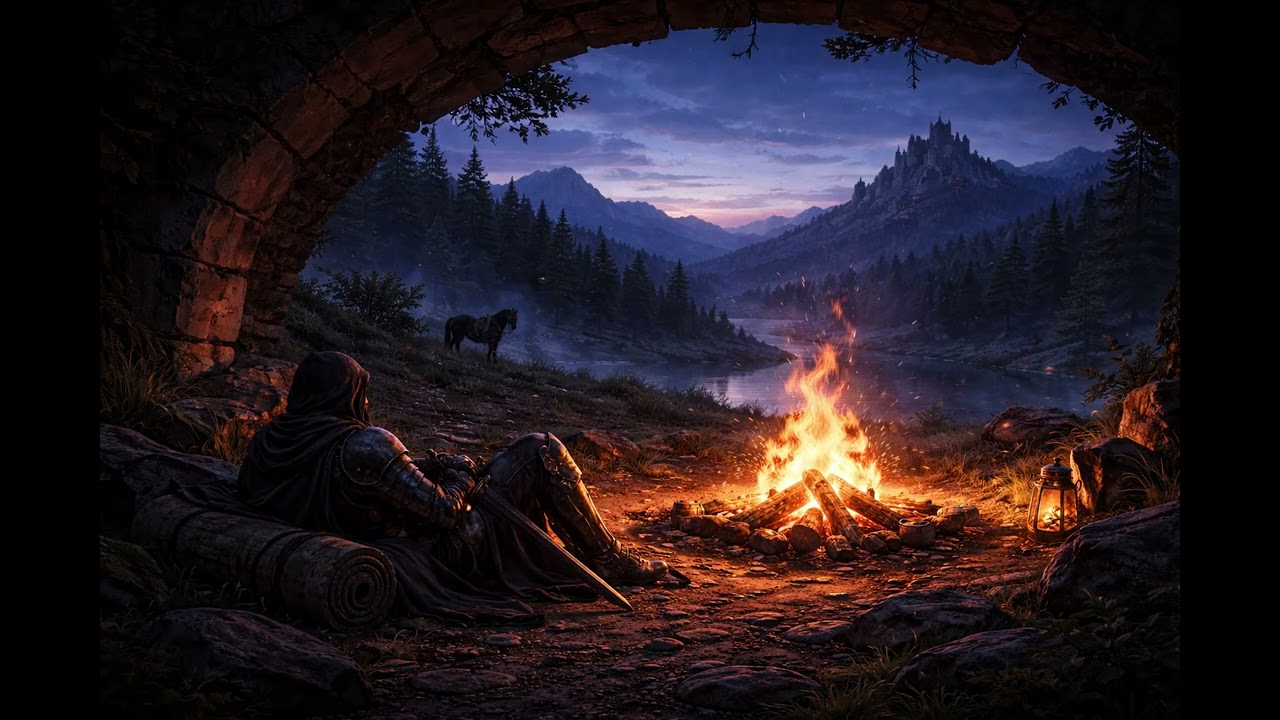 Beneath the Bridge &mdash; Quiet Night Campfire Ambience | Knight&rsquo;s Ember