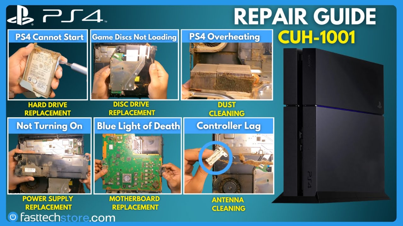 PS4 Disassembly, Dust Cleaning and Repair Guide (CUH-1001)