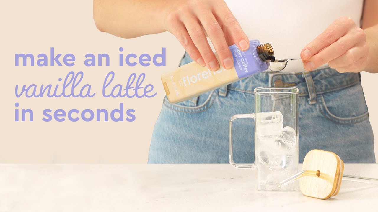 Make a fat free, sugar free iced vanilla latte at home in seconds!