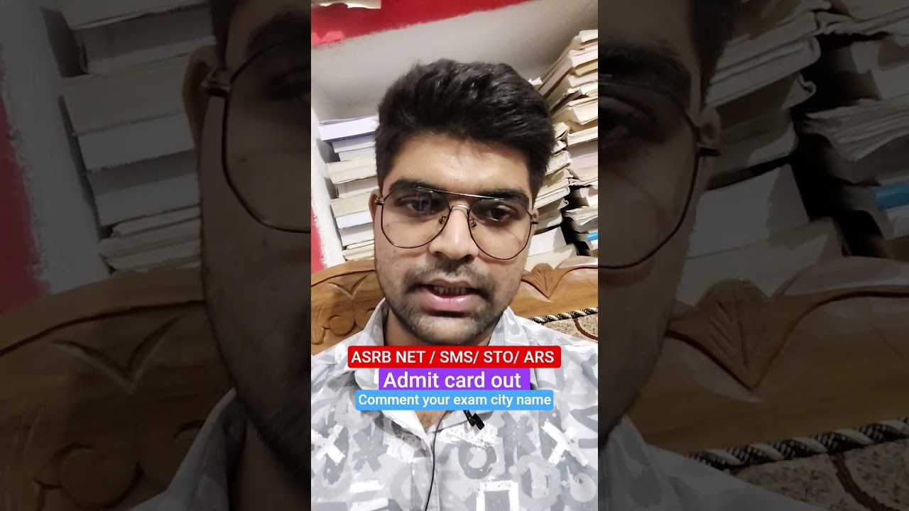 ASRB NET / SMS / STO / ARS admit card out check ☑ link in comment box #asrbnet #net #ars #sto #sms