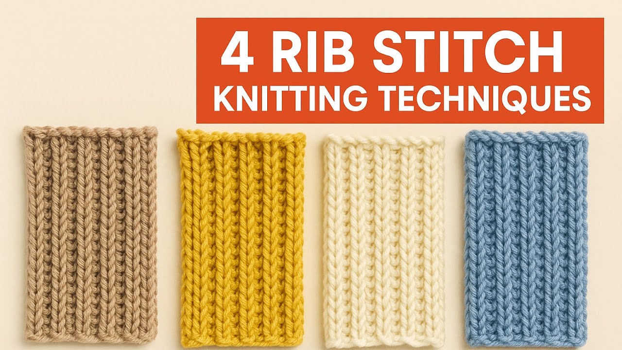 4 Rib Stitch Knitting Techniques | Elastic, Voluminous & Classic Ribbing for Any Project!