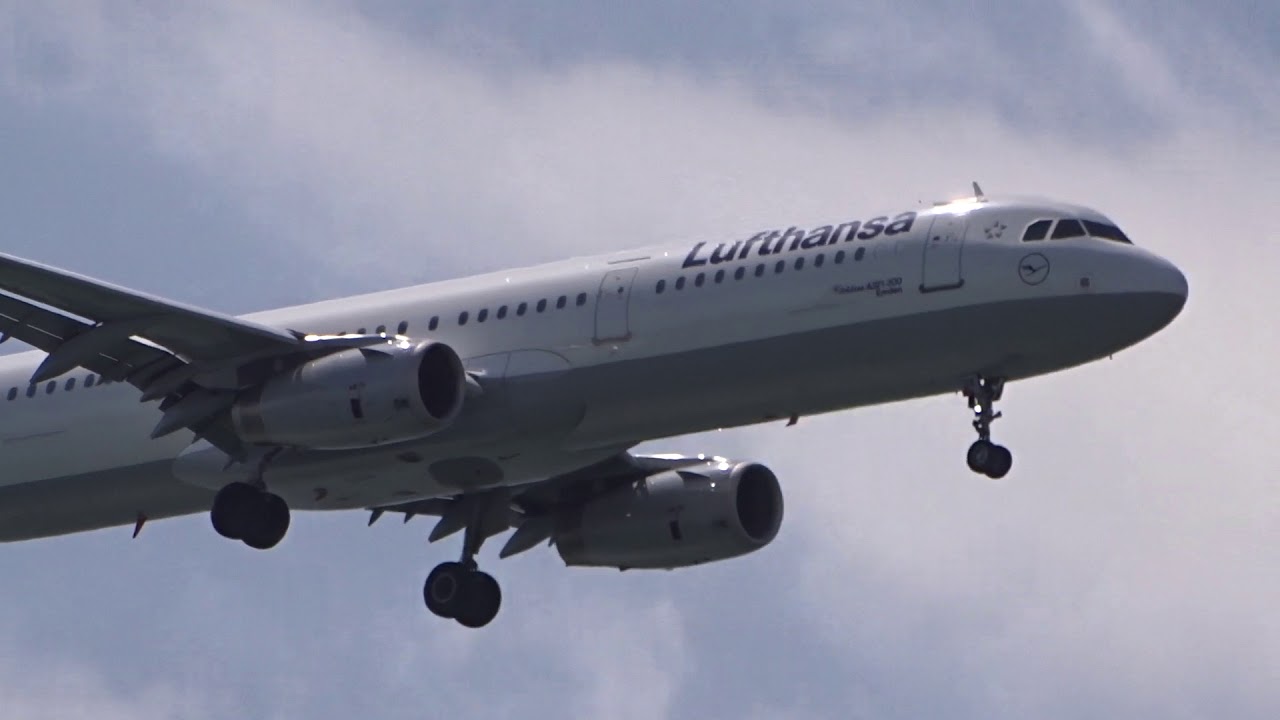 a Lufthansa plane is about to land at Tunis&ndash;Carthage International Airport