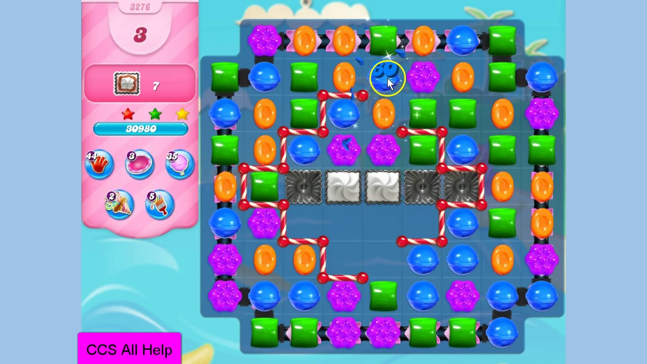 Candy Crush Saga Level 3276 NO BOOSTERS Cookie