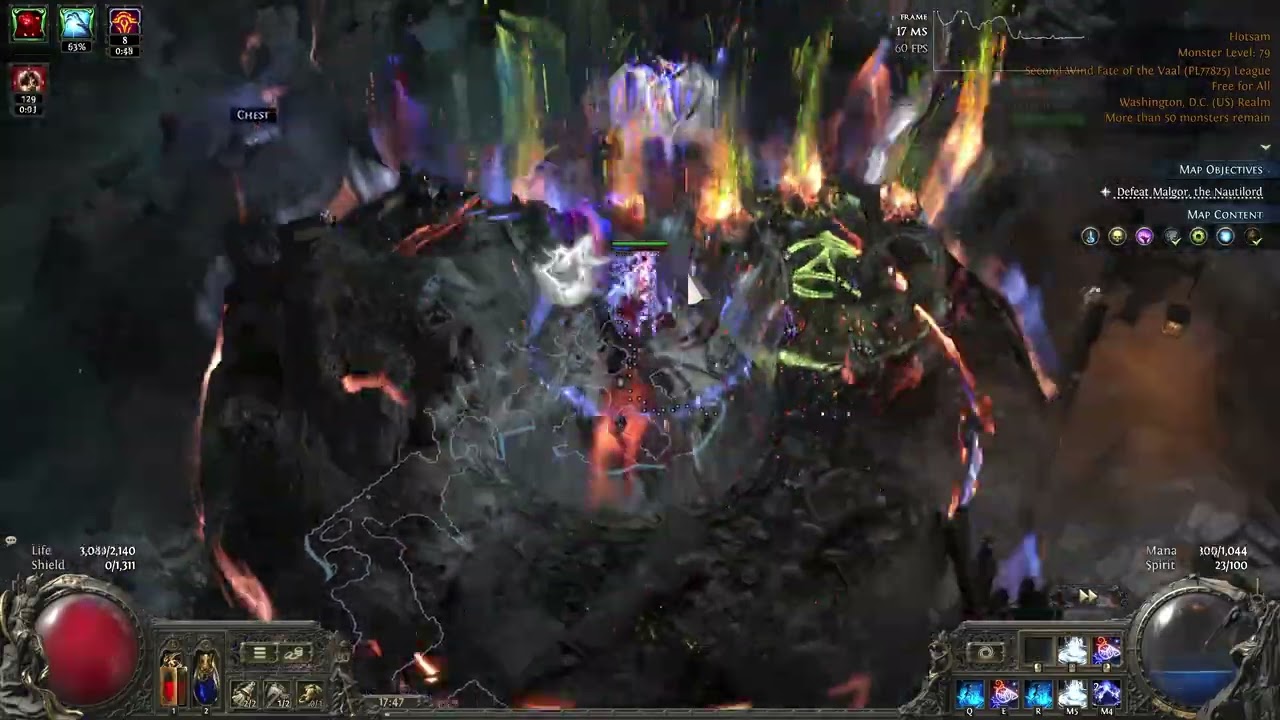 Path of Exile 2: POE2: FOTV-SW: testing comet storm build | Bloodmage