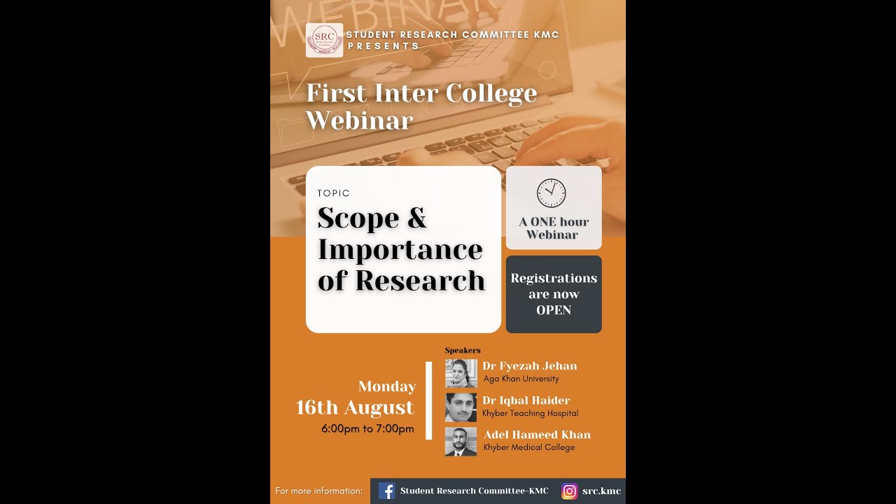 Live KMC webinar: Scope and importance of research