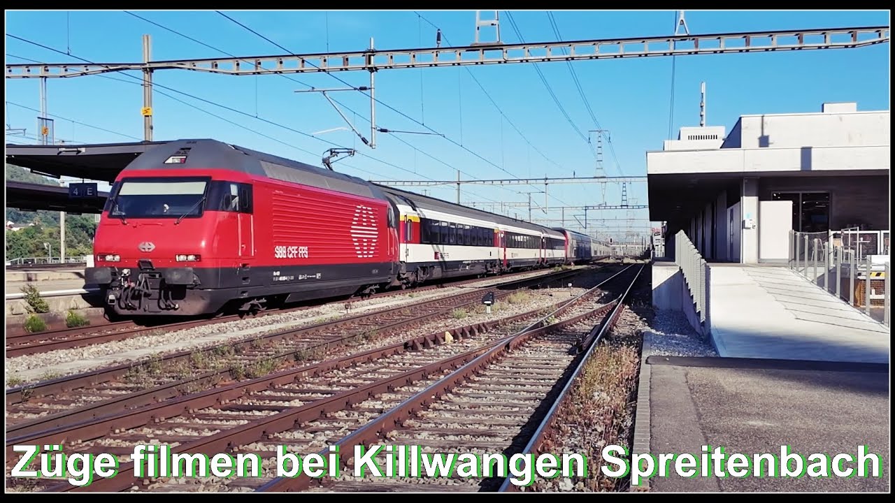 Einige Züge abgefilmt beim Bahnhof Killwangen-Spreitenbach | Kanton Aargau | Schweiz 2025