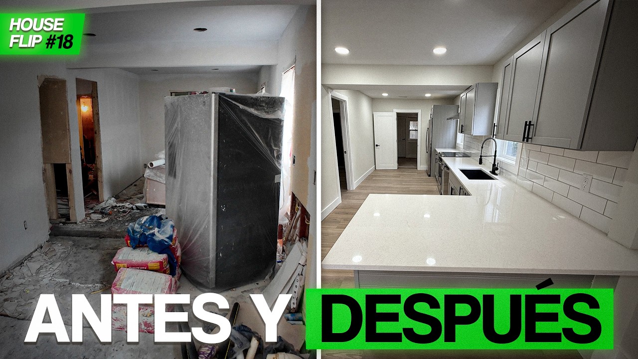 Remodelación de CASA  llena de BASURA y DESTROZADA !!  House Flip en USA