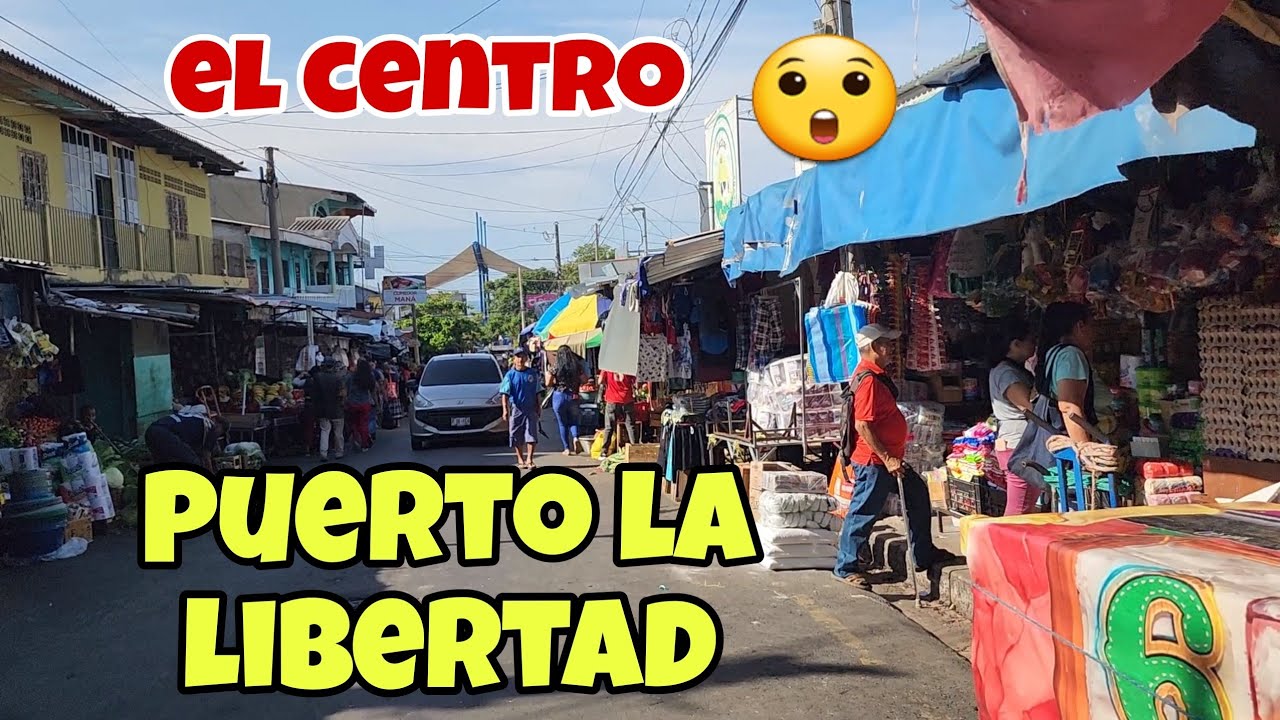 🇸🇻😯caminando por centro de el puerto la libertad