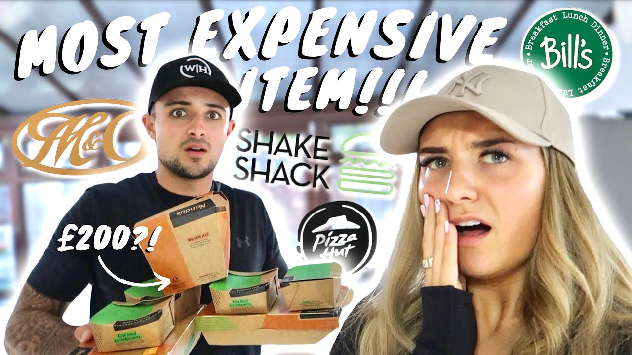 ONLY EATING THE MOST EXPENSIVE ITEM ON THE MENU FOR 24 HOURS!