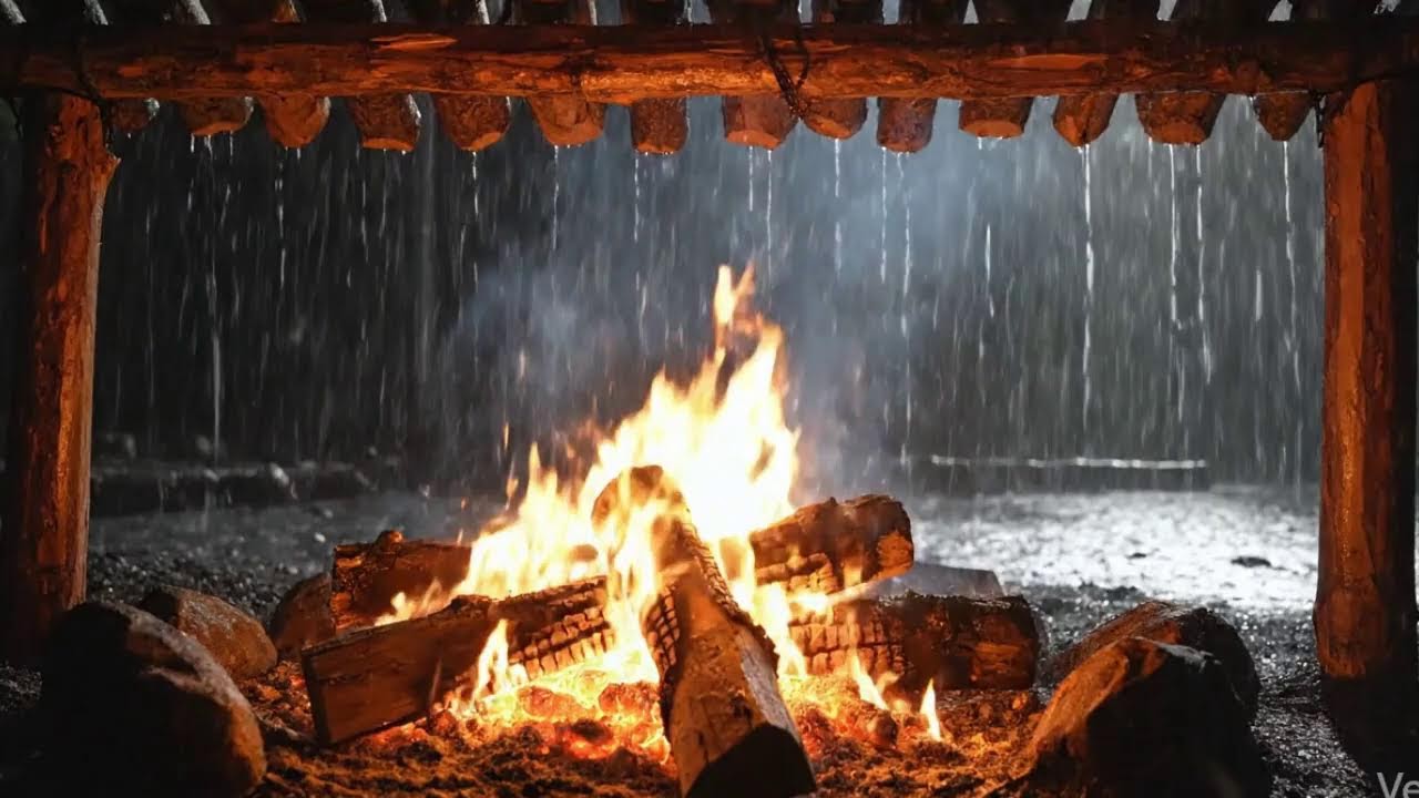 Live Cozy Log Cabin Fireplace | ASMR for Sleep