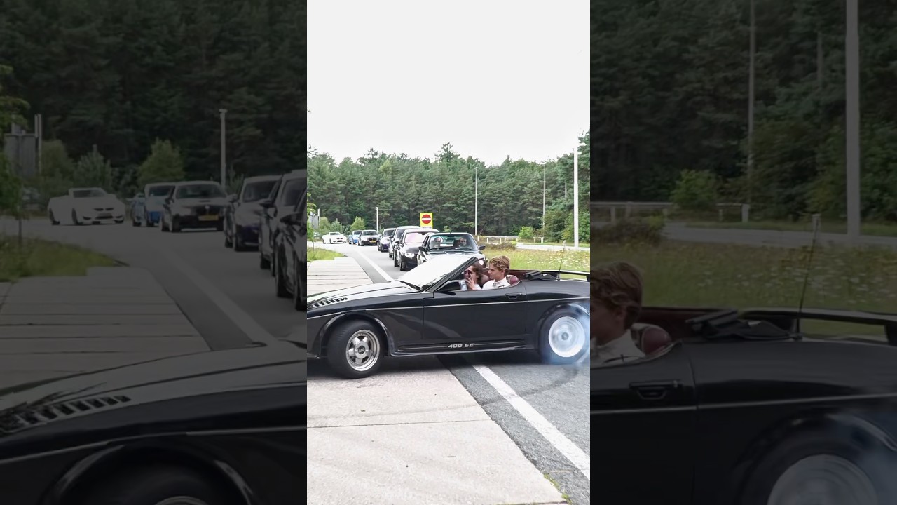 TVR 400SE doing donuts on the HIGHWAY! 🍩 #tvr #donuts #supercars #sportscars #car #drifting