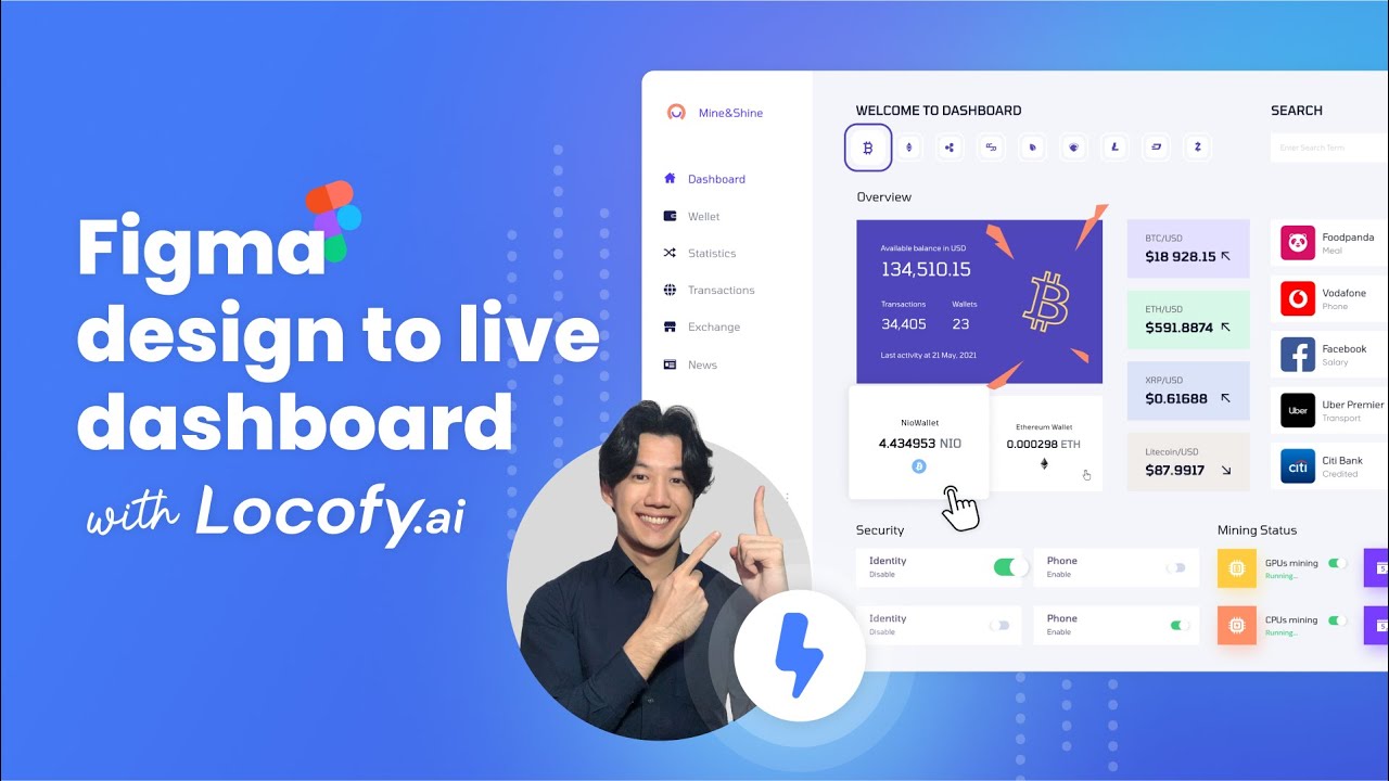 Locofy.ai | Figma design to live dashboard with Locofy [Quick Build]